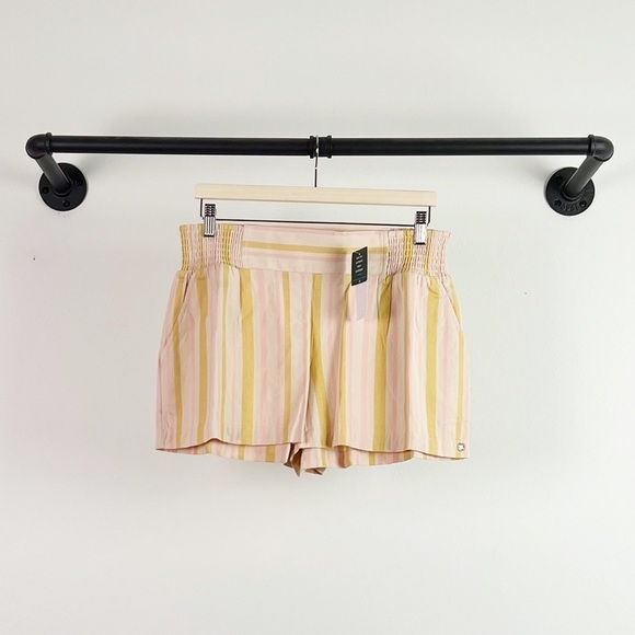 NWT Roxy Handmade Life Pull On High Waisted Striped Shorts - Picture 8 of 11